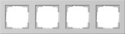 Abdeckrahmen 4-f. grau 021437 