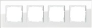 Abdeckrahmen 4f. weissglas 021412 