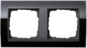 Abdeckrahmen 2fach klar schwarz 0212738 