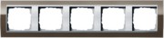 Abdeckrahmen 5fach klar braun 0215766 