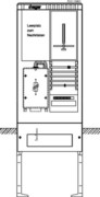 Zähleranschlusssäule 1ZP + 1LP, 2-feldig ZAS175MH1 