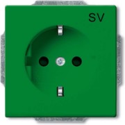 SCHUKO Steckdosen-Einsatz grün RAL6032 20 EUCB-13-82-102 