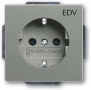 SCHUKO Steckdosen-Einsatz graumetallic 20 EUCKS/DV-803 