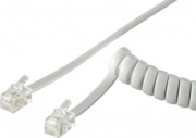 Goobay Telefonhörer-Spiralkabel 2m,ws,St/St 50246 