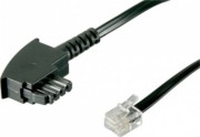 Goobay TAE-F Anschlußkabel 6m,sw,St/St 50948 