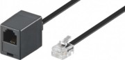 Goobay RJ11 Verlängerungskabel 6m,sw,St/Bu 68260 
