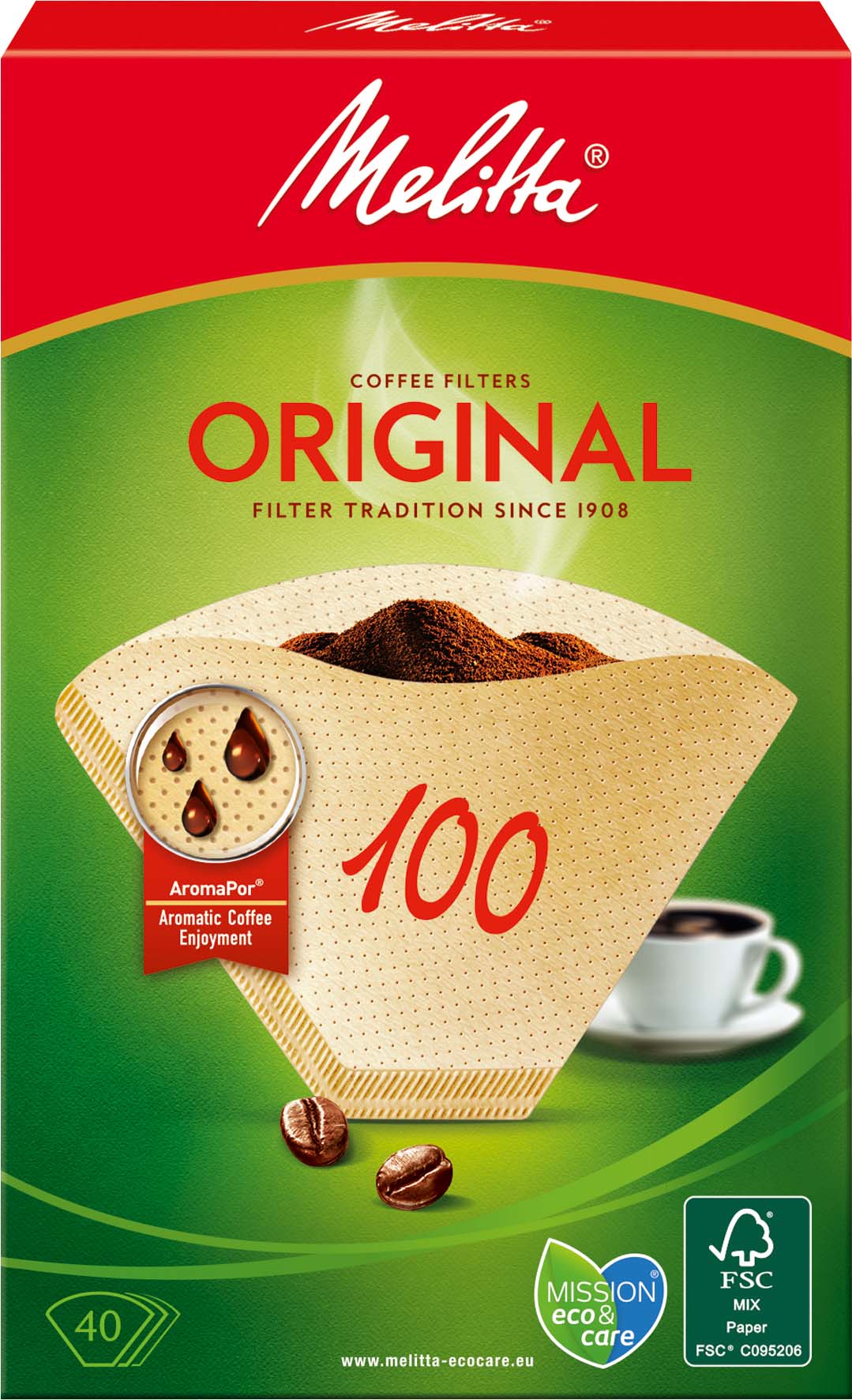 Filtertüten 100/40 naturbr(VE40) 