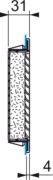 Austrittsfilter 125x125mm RAL7035 NSYCAG125LPF 