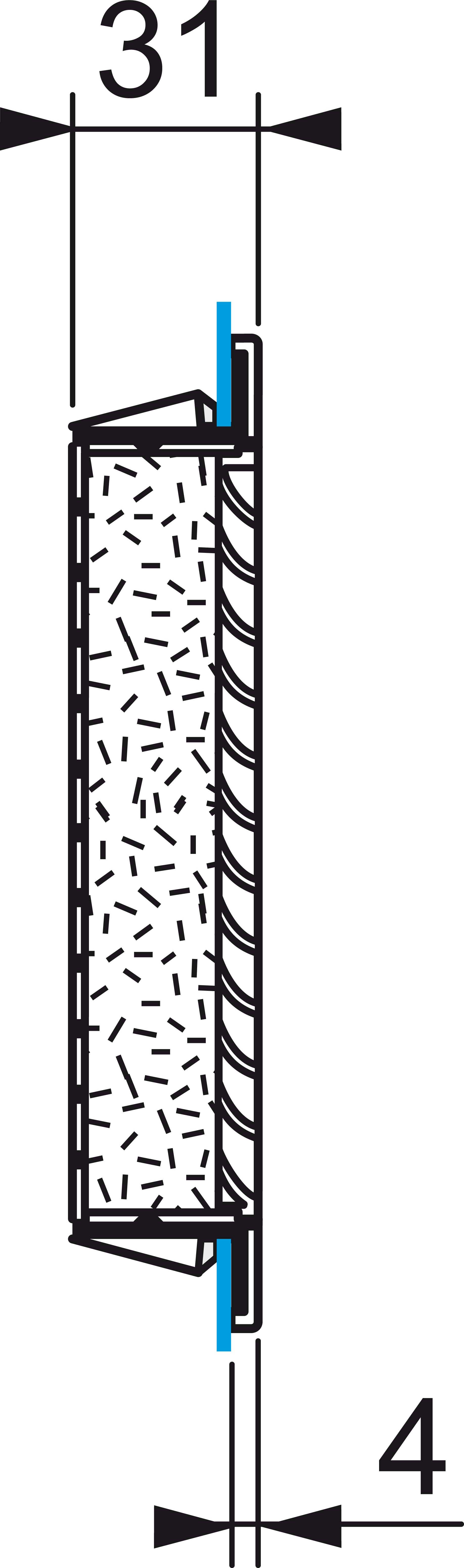 Austrittsfilter 223x223mm RAL7035 NSYCAG223LPF 