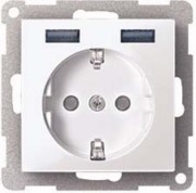 SCHUKO-Steckdose m.USB Ladegerät lws MEG2366-6035 