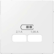 Zentralplatte pws/glanz f.USB Ladest.Einsatz MEG4367-0319 