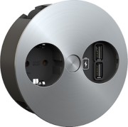 Steckdoseneinheit TWIST sw 2xSchutzk. 931.000 
