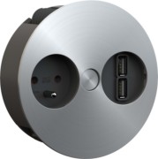 TWIST Steckdosenleiste Edelstahl-Optik 931.032 