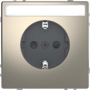 SCHUKO-Steckdose nickelmet mit Schriftfeld MEG2302-6050 