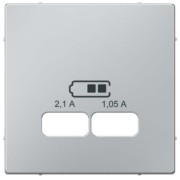 Zentralplatte alu f.USB Ladest.Einsatz MEG4367-0460 