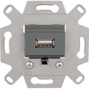 USB-Anschlussdosen-Einsatz 1-fach grau MEG4581-0000 
