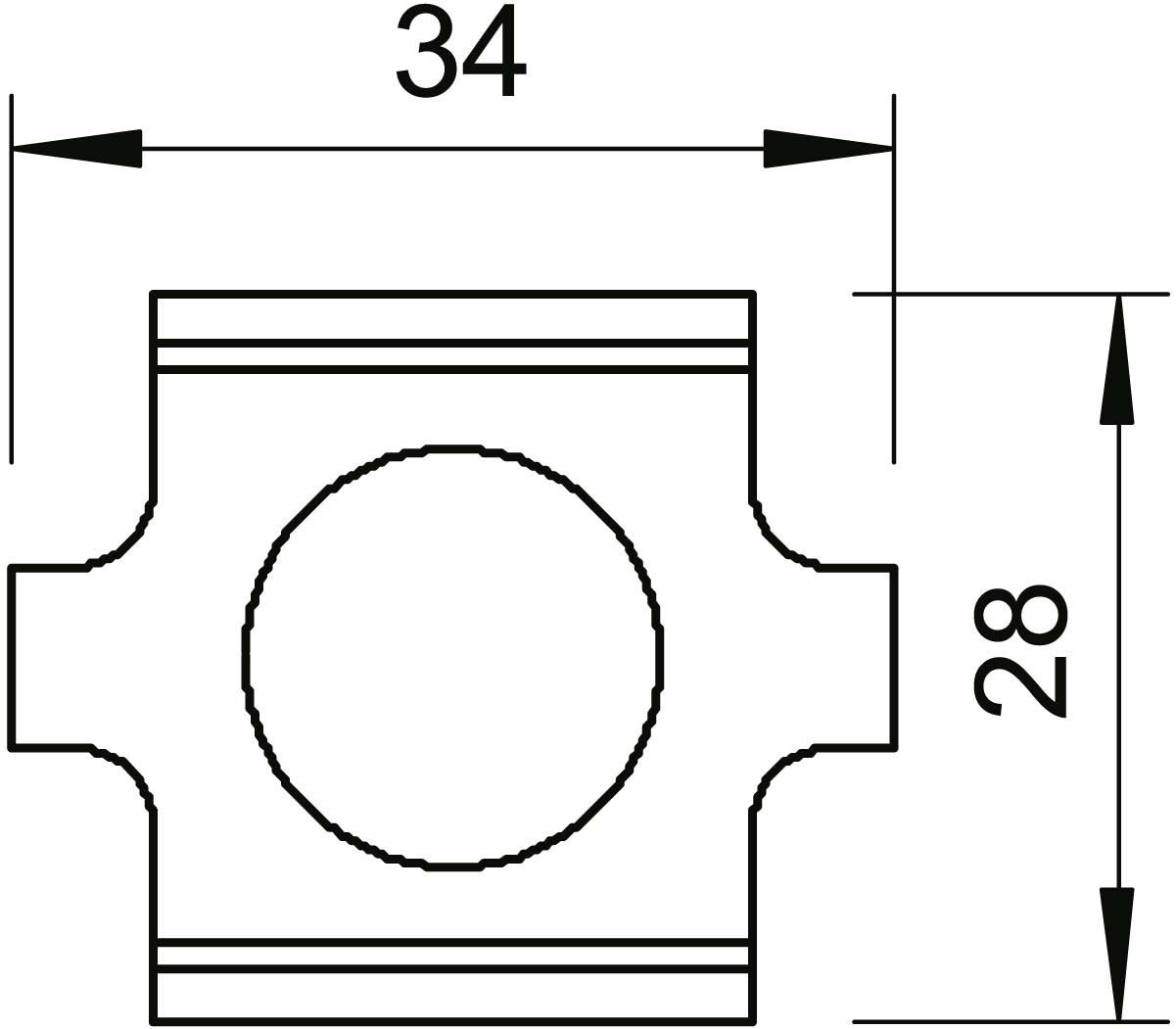 Stoßstellenverbinder f. Gitterrinne GSV 34 G 