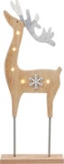 LED-Holzrentier mit Schneeflocke 524079 