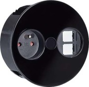 TWIST Steckdosenleiste 1xUTE 2xKeystone sw 931.134 