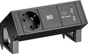 Steckdoseneinheit DESK 2 schwarz 902.705 