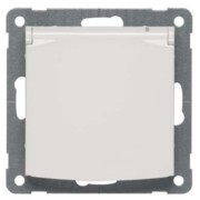 SCHUKO-Steckdose alu mit Klappdeckel D 11.6511.70 K 