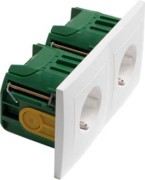 Doppel Steckdose SCHUKO mit Wieland H 11.6612/672.02 GE 