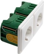 Doppel Steckdose SCHUKO mit WAGO H 11.6612/672.02 WN 