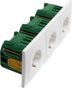 Dreifach Steckdose SCHUKO mit WAGO H 11.6613/673.02 WN 