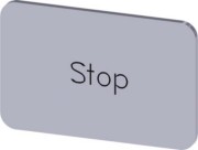 Bezeichnungsschild Beschriftung: Stop 3SU1900-0AD81-0DS0 