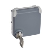 Schutzkont.-Steckdose1f.gr AP, 10A,250V, IP55 Legrand 069573 