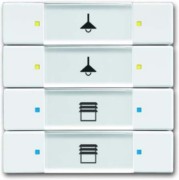 Bedienteil Solo 4-fach studioweiß 6127/02-84-500 