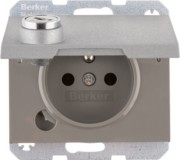 Steckdose m. Erdstift K.1,alu,ma,la 6768117003 