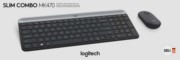Logitech Tastatur/Maus Set Wireless,Optisch MK470 gra 