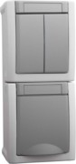 Panasonic Steckdose/Seriensch.-Kombi senkr.FR-AP IP54 gr 90591082-DE 