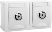 Panasonic Steckdose abschließb. 2-f. waag.Nr.1,FR-AP IP54 90591171-DE 