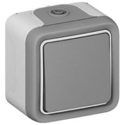 Taster 1p. ws Schließer AP, 10A,250V, IP55 Legrand 069760 