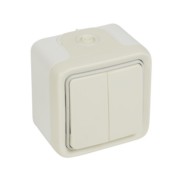 Doppeltaster ws 2.Schlie. AP, 10A,250V, IP55 Legrand 069765 