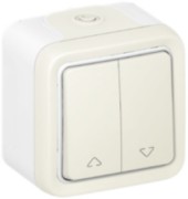 Jalousietaster 1p.ws Schl. AP, 10A,250V, IP55 Legrand 069769 