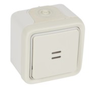 Taster 1p. ws Schließer AP, 10A,250V, IP55 Legrand 069764 