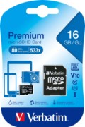 Verbatim microSDHC-Card 16GB Class 10 44082 
