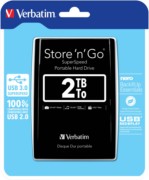 Verbatim Festplatte 2TB USB3.0 Extern,6,35cm(2,5Z) 53177 