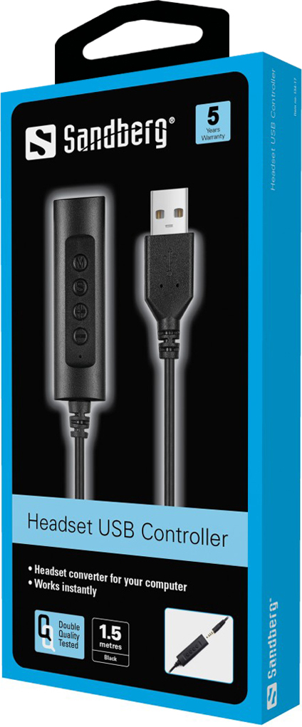 Sandberg Headset USB Controller 1,5m Controll 