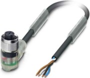 Sensor-Aktor-Kabel M12 gewinkelt,4p.,5m SAC4P5,0PUR/M12FR-3L 