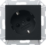 Abdeckung-Schuko 30° schwarz 0418005 