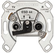 BK-Steckdose 2fach Durchschleifdose ESD 44 