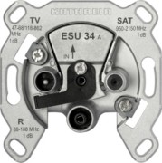 Einkabel-Steckdose 3fach Einzeldose ESU 34 