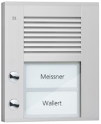 Audioaußenstation1-reihig 2 Tasten AP silber PDS02-EN/04 