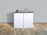 Miniküche Kitchenline weiß MK100KSEKFliBre 