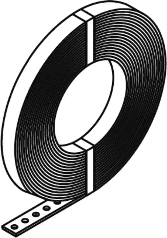 Montageband 12x0,75mm 10m mit Ummantel. 1000201 