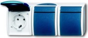 Steckdose grau/blaugrün 2300/3 EBW-53 